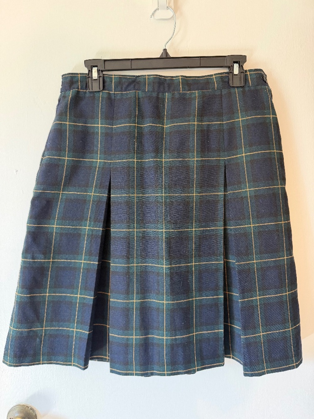 Vintage Blue and Green Plaid Skirt